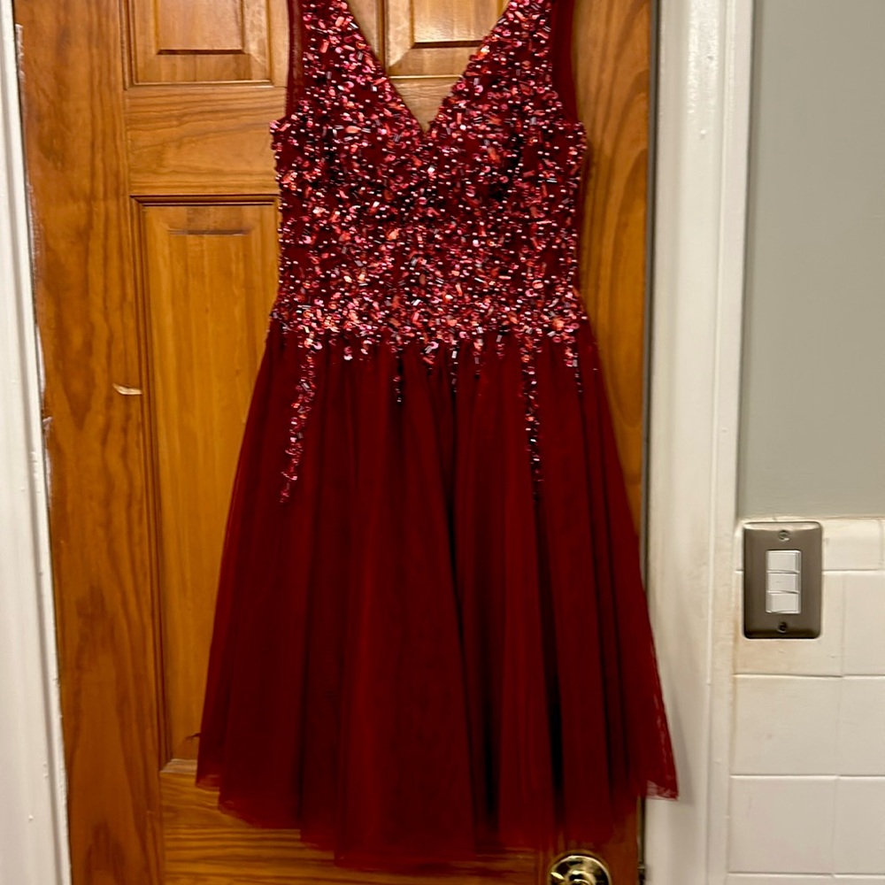 Maroon Homecoming dress
